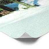 Vintage Schweiz, Skigebiet Morgins Poster (Ecke)