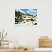 Vintage Schweiz, Skigebiet Morgins Poster (Küche)