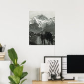 Vintage Schweiz, Strecke auf Jungfrau Poster (Heimbüro)