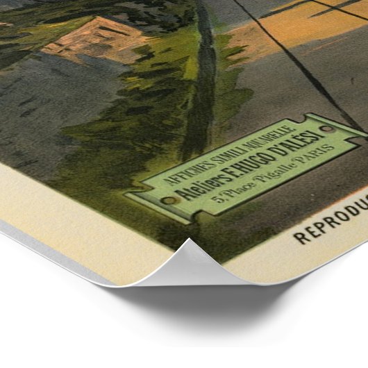 Vintage Schweiz Tourismus Illustration Art Poster (Ecke)