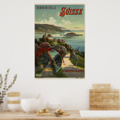 Vintage Schweiz Tourismus Illustration Art Poster (Küche)