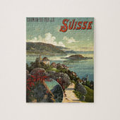 Vintage Schweiz Tourismus Illustration Art Puzzle (Vertikal)