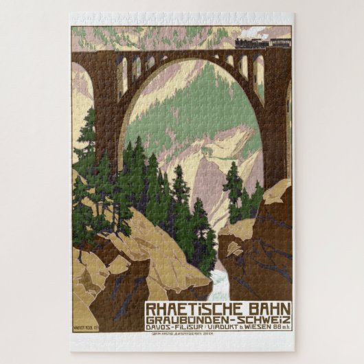 Vintage Schweiz Tourismus Puzzle (Vertikal)