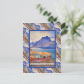 Vintage Schweiz, Vierwaldstattersee Postkarte (Stehend Vorderseite)