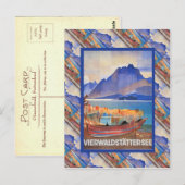 Vintage Schweiz, Vierwaldstattersee Postkarte (Vorne/Hinten)