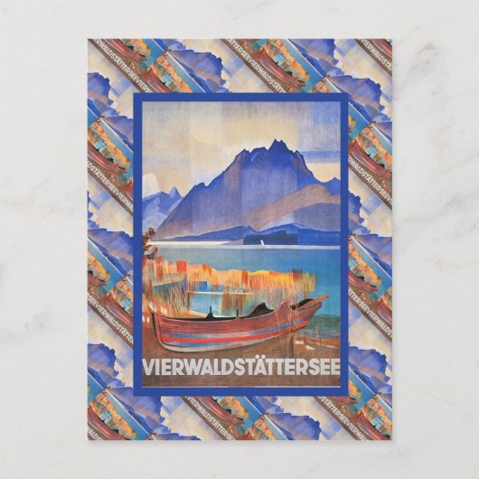 Vintage Schweiz, Vierwaldstattersee Postkarte (Vorderseite)