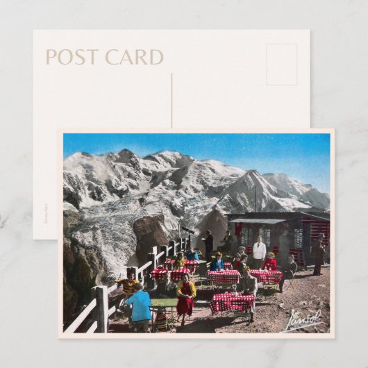 Vintage Schweizer Alpen Postkarte (Vorne/Hinten)