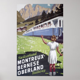 Vintage Schweizer Alpenreise Poster