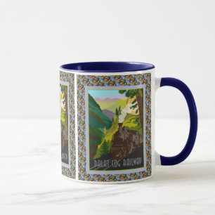 Vintage Schweizer Design, Dalat Cog Railway Tasse
