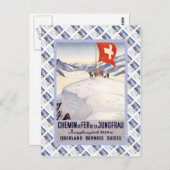Vintage Schweizer Raulway Jungfrau Jungfraujoch Postkarte (Vorne/Hinten)