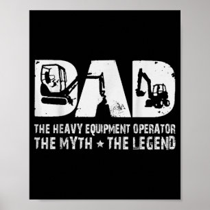 Vintage-Schwergerätebediener-Vater Der Mythos Der Poster