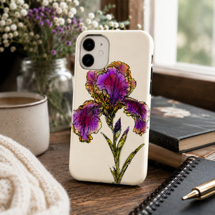 Vintage Schwertlilie-Botanik-Handyhülle iPhone 16 Plus Hülle