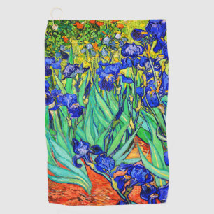 Vintage Schwertlilien von Vincent Van Gogh Golfhandtuch