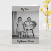 Vintage Schwester Birthday Card Karte (Gelbe Blume)