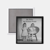 Vintage-Schwester-Magnet Magnet (Vorderseite/Rückseite)