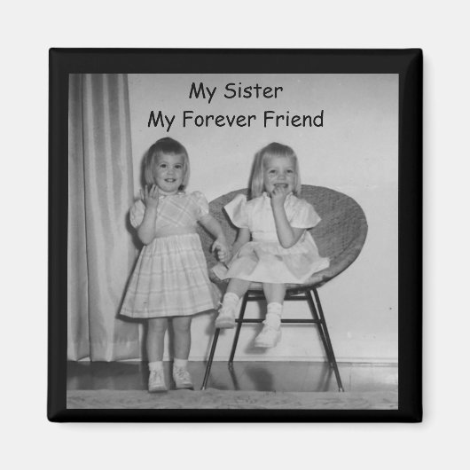 Vintage-Schwester-Magnet Magnet (Vorne)