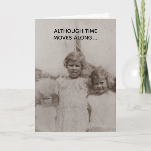 Vintage Schwestern immer und für immer lieben Karte (Vorderseite)