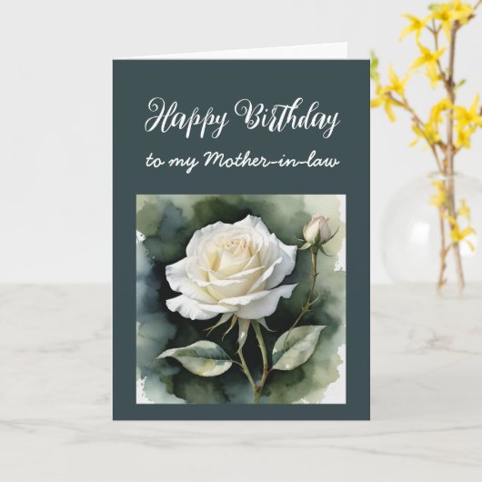 Vintage Schwiegermutter Karte (Gelbe Blume)