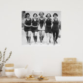 Vintage Schwimmbekleidung Poster (Küche)