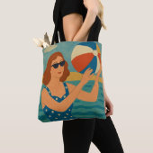 Vintage Schwimmer mit Strandball Tasche (Von Nahem)
