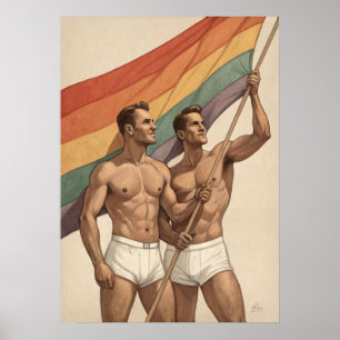 Vintage schwule Pride Poster