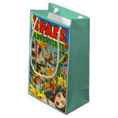 Vintage SCI FI 50er COMIC-BUCHABDECKUNG Kleine Geschenktüte (Rückseite Schrägansicht)