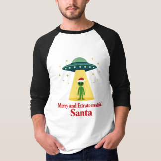 Vintage Sci Fi Alien Christmas UFO For Santa Fans T-Shirt
