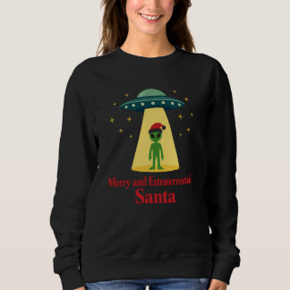 Vintage-Sci-Fi-Alien-Weihnachten-UFO für Santa-Fan Sweatshirt