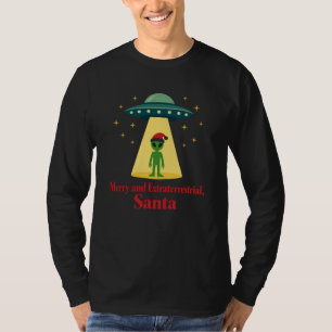 Vintage-Sci-Fi-Alien-Weihnachten-UFO für Santa-Fan T-Shirt