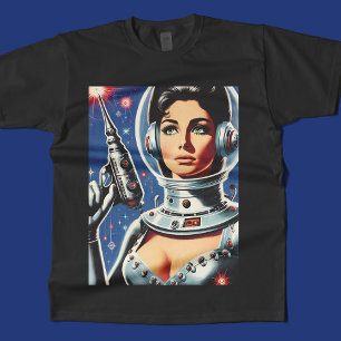 Vintage-Sci-Fi-Astronautin T-Shirt