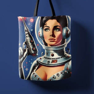 Vintage-Sci-Fi-Astronautin Tasche