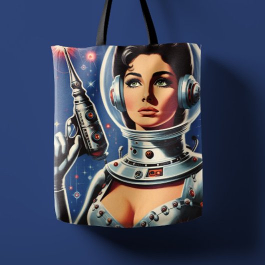 Vintage-Sci-Fi-Astronautin Tasche