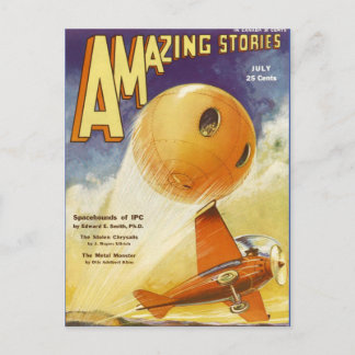 Vintage Sci Fi Buchcover Art U.F.O. Postkarte