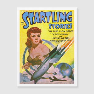 Vintage Sci-Fi-Comic Startling Stories Postkarte