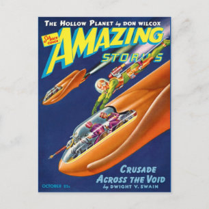 Vintage-Sci-Fi-Kunst Postkarte