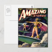 Vintage-Sci-Fi-Kunst Postkarte (Vorne/Hinten)