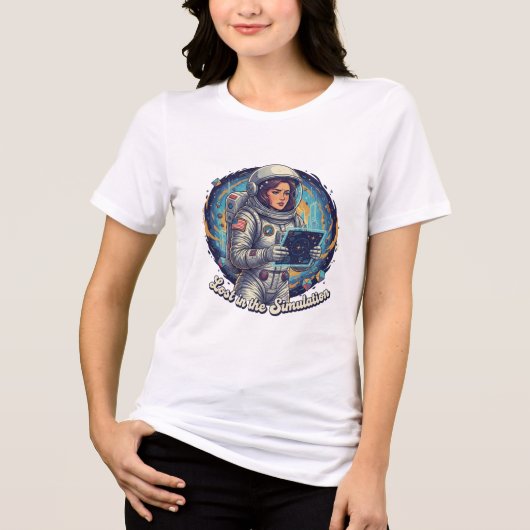Vintage Sci-Fi: Lost Astronaut Tri-Blend Shirt (Vorderseite)