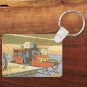 Vintage Science Fiction Airplane Helicopter Limo Schlüsselanhänger (Vorderseite)