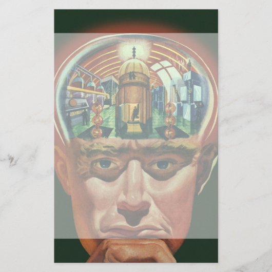 Vintage Science Fiction, Alien Brain im Labor (Vorderseite)