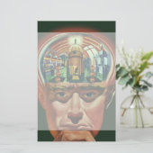 Vintage Science Fiction, Alien Brain im Labor (Stehend Vorderseite)