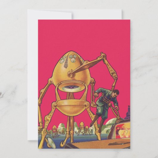 Vintage Science Fiction Alien Robot Captures Man (Vorderseite)