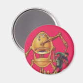 Vintage Science Fiction Alien Robot Captures Man Magnet (Vorderseite/Rückseite)