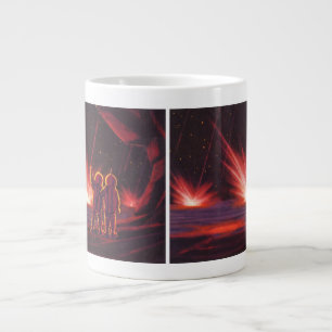 Vintage-Science-Fiction-Alien-Rotplanet-Explosion Jumbo-Tasse