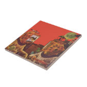 Vintage Science Fiction, Alien Steam Punk Helme Fliese (Seite)