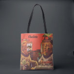Vintage Science Fiction, Alien Steam Punk Helme Tasche<br><div class="desc">Vintage Illustration futuristische Science Fiction Steampunk Laborbild. Ein klassisches 50er Retro-Sci-Fi-Design mit zwei Personen,  die zukünftig mit Videohelmen kommunizieren. Einer der Helme hat einen Dinosaurier auf dem Bildschirm. Ein Wissenschaftler ist verantwortlich für die Maschinen und führt das Experiment.</div>
