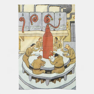 Vintage Science Fiction, Arbeitswissenschaftler es Handtuch