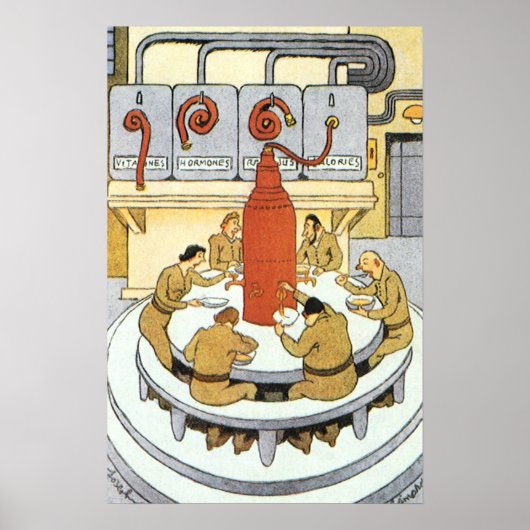 Vintage Science Fiction, Arbeitswissenschaftler es Poster (Vorne)