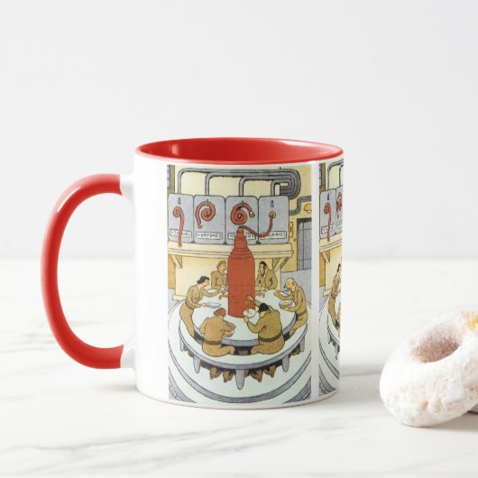 Vintage Science Fiction, Arbeitswissenschaftler es Tasse (Mit Donut)
