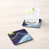 Vintage Science Fiction Astronaut auf einem Weltra Getränkeuntersetzer (Rechte Seite)