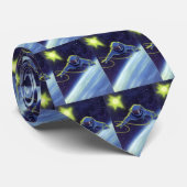 Vintage Science Fiction Astronaut auf einem Weltra Krawatte (Gerollt)